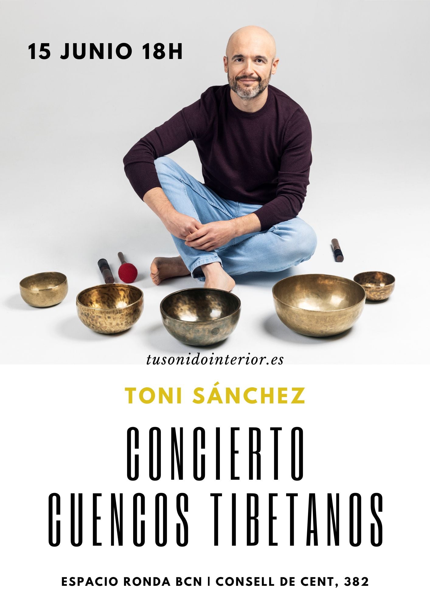 Entrada concierto cuencos tibetanos + charla | Toni Sánchez | Barcelona | 15.06.24